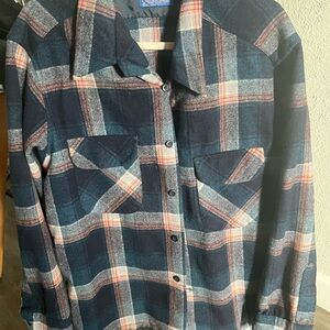 Pendleton Woolen Board Shirt -  Plaid Blue and Gray XL NEVER WORN, Mint Cond.